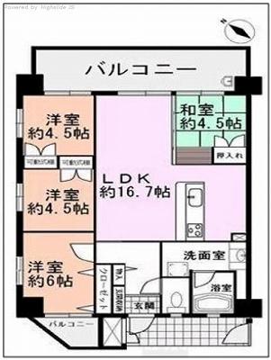 Floor plan. 4LDK, Price 26.7 million yen, Occupied area 80.26 sq m , Balcony area 17.52 sq m