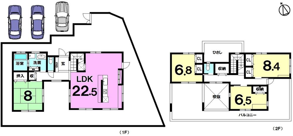 Floor plan. 45,800,000 yen, 4LDK, Land area 279.8 sq m , Building area 147.57 sq m