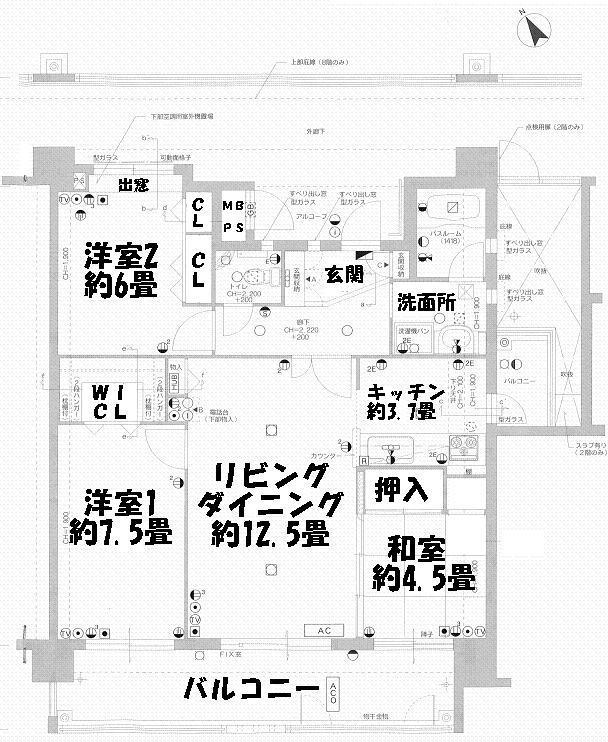 Floor plan. 3LDK, Price 31.5 million yen, Occupied area 78.33 sq m , Balcony area 16.39 sq m floor plan