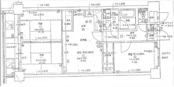 Floor plan. 3LDK, Price 16.8 million yen, Occupied area 61.87 sq m