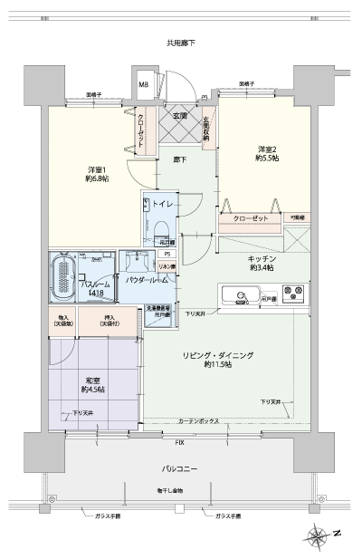 Floor: 3LDK, occupied area: 69.94 sq m, Price: 26,021,800 yen ~ 26,632,000 yen