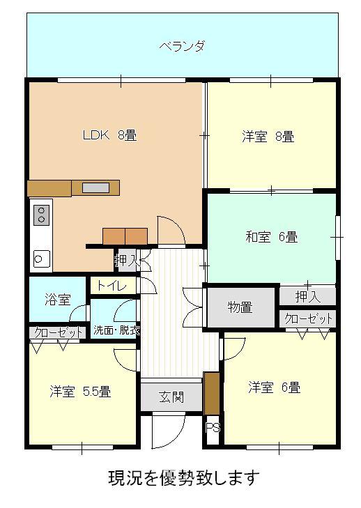 Floor plan. 4LDK, Price 16.4 million yen, Footprint 85 sq m