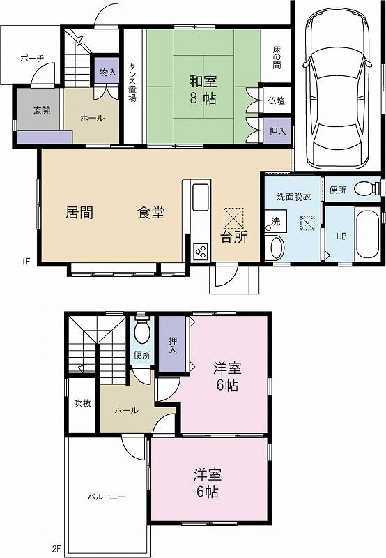 Floor plan. 32,800,000 yen, 3LDK, Land area 187.43 sq m , Building area 108.5 sq m floor plan