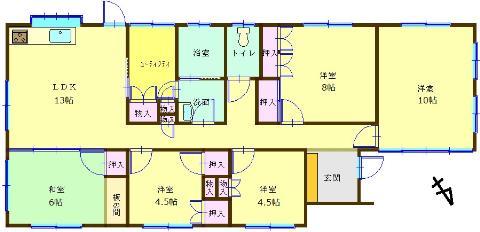 Floor plan. 24,800,000 yen, 5DK, Land area 299 sq m , Building area 116.97 sq m