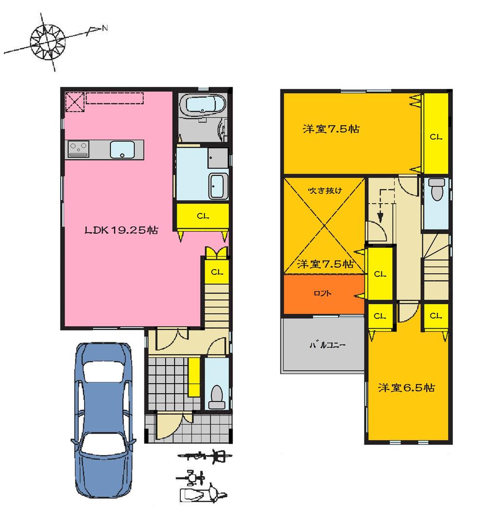 Floor plan. Until JR Nozaki 1040m
