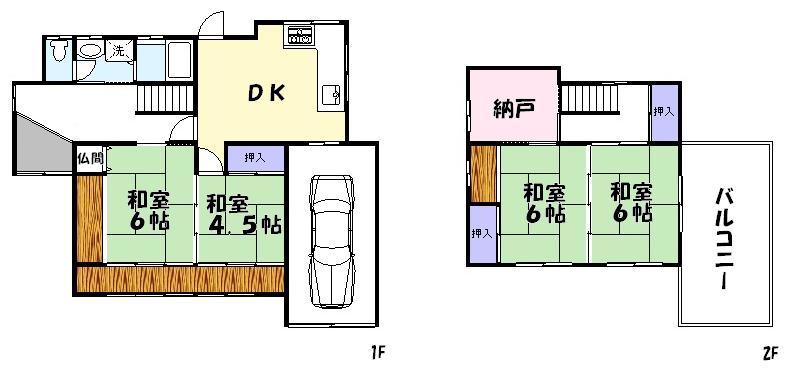 Floor plan. 20.8 million yen, 4DK + S (storeroom), Land area 117 sq m , Building area 114.42 sq m