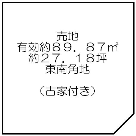 Compartment figure. Land price 12 million yen, Land area 89.87 sq m
