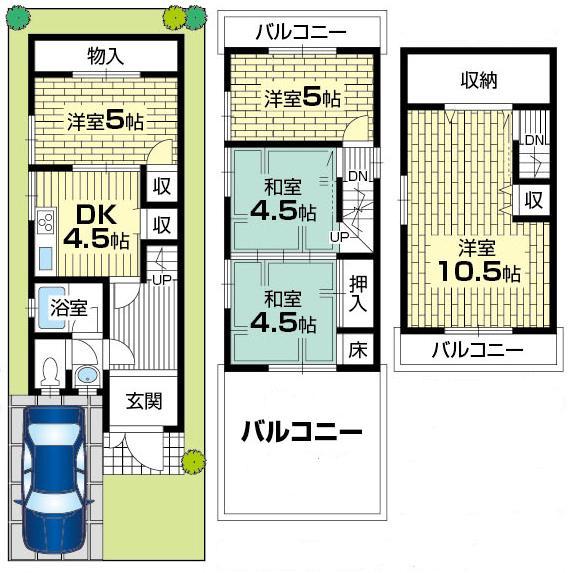 Floor plan. 10.8 million yen, 5DK, Land area 53.01 sq m , Building area 82.97 sq m