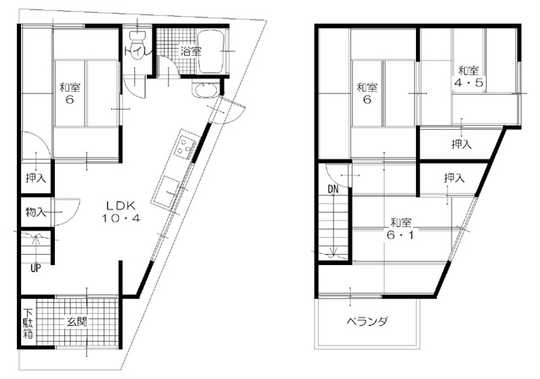 Floor plan. 5.8 million yen, 4LDK, Land area 45.91 sq m , Building area 67.98 sq m