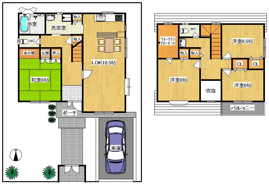 Floor plan. 35,800,000 yen, 4LDK, Land area 178.58 sq m , Building area 130.57 sq m