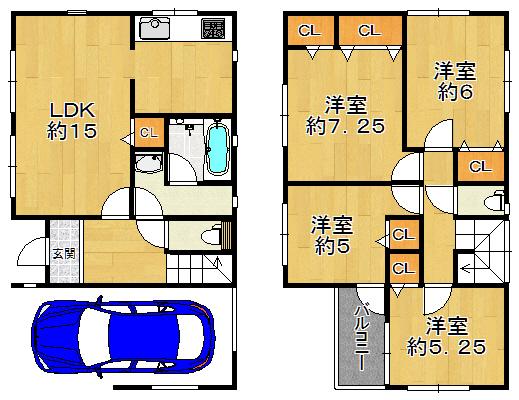 Floor plan. (No. 1 point), Price 21,800,000 yen, 4LDK, Land area 88.01 sq m , Building area 102.86 sq m