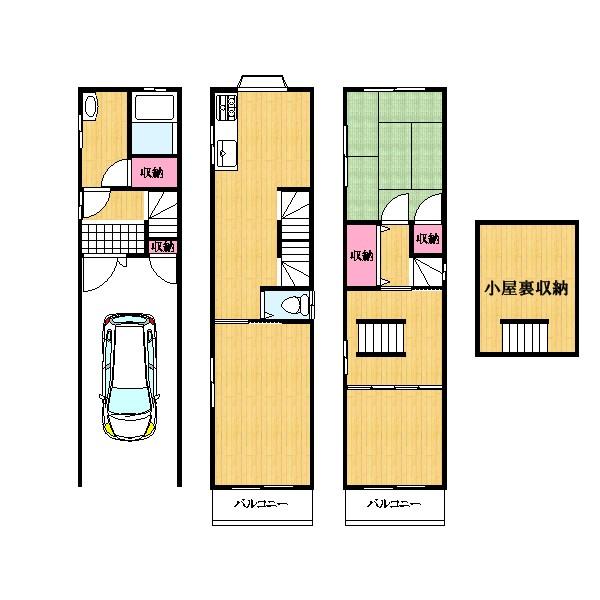 Floor plan. 9,950,000 yen, 4DK, Land area 39.82 sq m , Building area 82.62 sq m