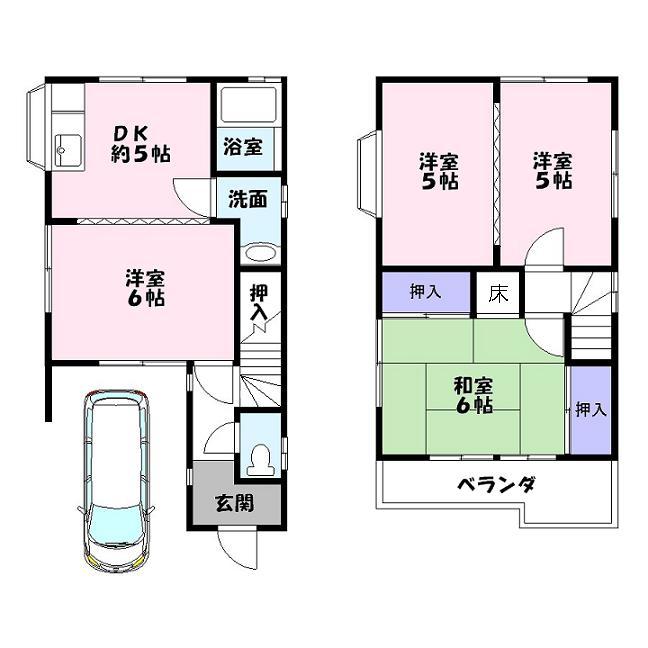 Floor plan. 15.8 million yen, 4DK, Land area 59.81 sq m , Building area 63.75 sq m
