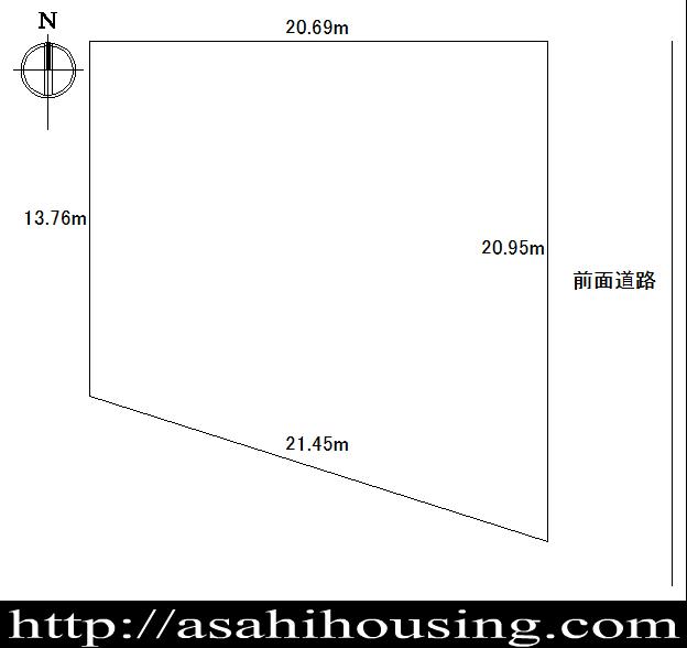 Compartment figure. Land price 69,500,000 yen, Land area 360.46 sq m 360.46 sq m (109.03 tsubo)
