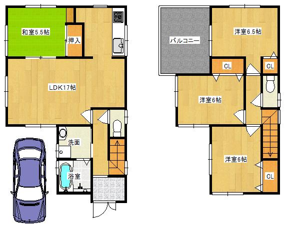 Floor plan. 25,800,000 yen, 4LDK, Land area 92.48 sq m , Building area 93.96 sq m   ◆ Floor plan