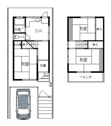 Floor plan. 7,980,000 yen, 3DK, Land area 67.19 sq m , Building area 52.38 sq m
