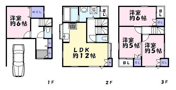 Floor plan. 18,800,000 yen, 4LDK + S (storeroom), Land area 67.88 sq m , Building area 92.51 sq m