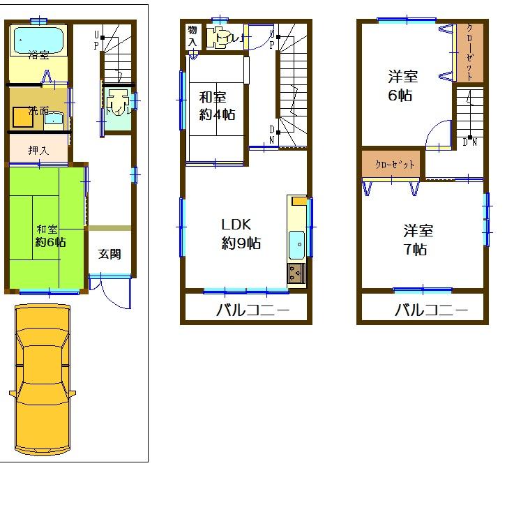 Floor plan. 19,800,000 yen, 4LDK + S (storeroom), Land area 64.69 sq m , Building area 91.21 sq m 2013 December renovated! 