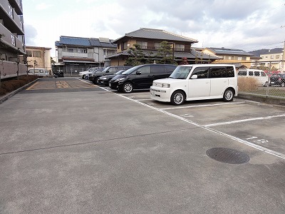 Parking lot. On-site parking