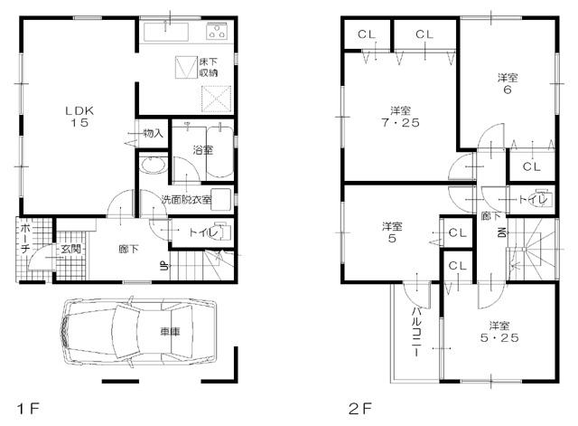 Floor plan. 20.8 million yen, 4LDK, Land area 88.01 sq m , Building area 102.86 sq m