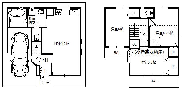 Building plan example (floor plan). Building plan example Building price  11.8 million yen Building area 1F 34.36 sq m  2F 34.36 sq m Total floor 68.72 sq m