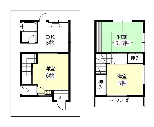 Floor plan. 8.9 million yen, 3DK, Land area 44.01 sq m , Is a good floor plan of the building area 50.8 sq m usability
