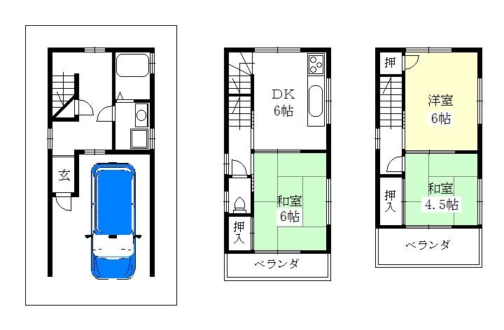 Floor plan. 8 million yen, 3DK, Land area 41.19 sq m , Building area 76.16 sq m