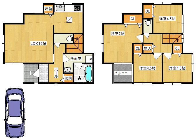 Floor plan. 19,800,000 yen, 4LDK, Land area 90.85 sq m , Building area 88.29 sq m   ◆ Floor plan