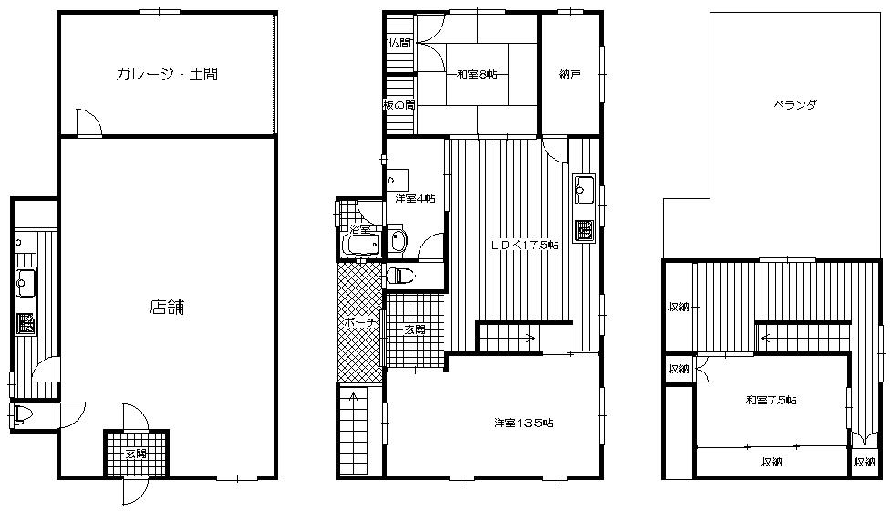 Floor plan. 41 million yen, 3LDK + S (storeroom), Land area 133.39 sq m , Building area 184.61 sq m