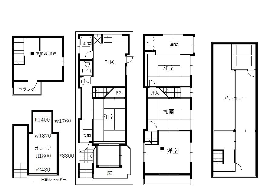 Floor plan. 5,980,000 yen, 5DK + S (storeroom), Land area 61 sq m , Now larger in extension building area 54.36 sq m
