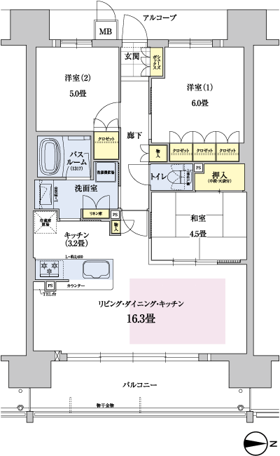Floor: 3LDK, occupied area: 70 sq m, Price: 24,370,000 yen