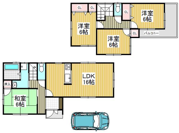 Floor plan. 26,800,000 yen, 4LDK, Land area 95.29 sq m , Building area 94.77 sq m barrier-free of human-friendly home ☆