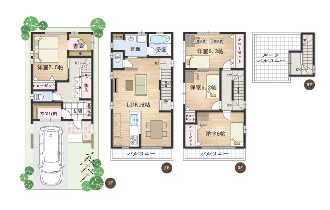 Floor plan. 28.8 million yen, 4LDK, Land area 64.55 sq m , Building area 118.6 sq m 4LDK, 118.6 sq m