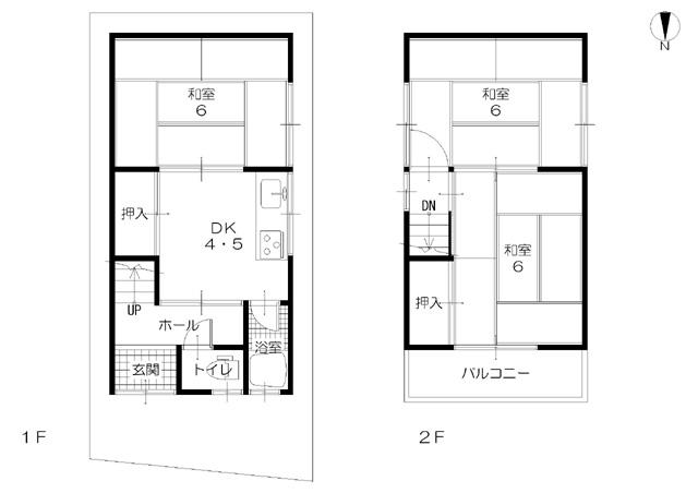 Floor plan. 5.8 million yen, 3DK, Land area 35.29 sq m , Building area 47.07 sq m