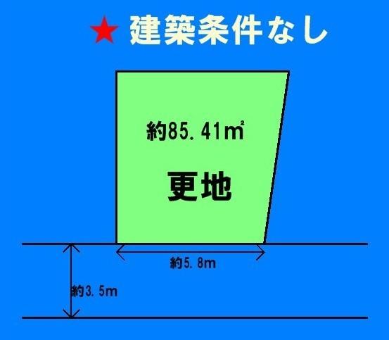 Compartment figure. Land price 2.5 million yen, Land area 85.41 sq m