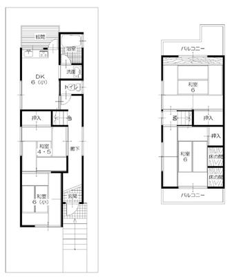 Floor plan. 5.5 million yen, 4DK, Land area 71.52 sq m , Building area 64.39 sq m