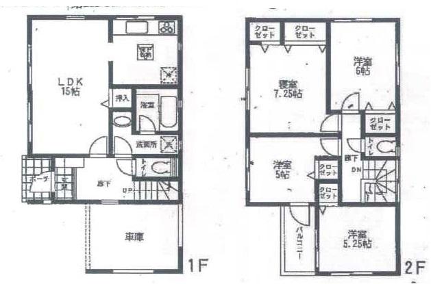 Floor plan. 21,800,000 yen, 4LDK, Land area 88.01 sq m , Building area 102.86 sq m
