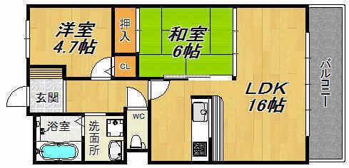 Floor plan. 2LDK, Price 15.8 million yen, Occupied area 58.61 sq m , Balcony area 8.62 sq m   [Immediate Available] Please come to the local all together by all means your family!