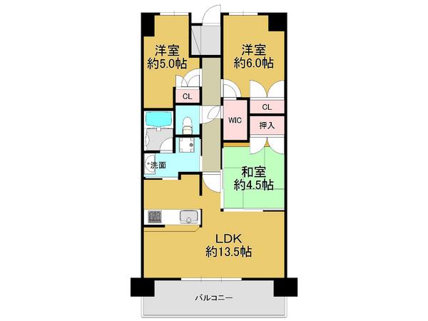 Floor plan. 3LDK, Price 15.7 million yen, Occupied area 67.32 sq m , 3LDK balcony area 12.92 sq m outstanding storage capacity of the walk-in closet is a charm