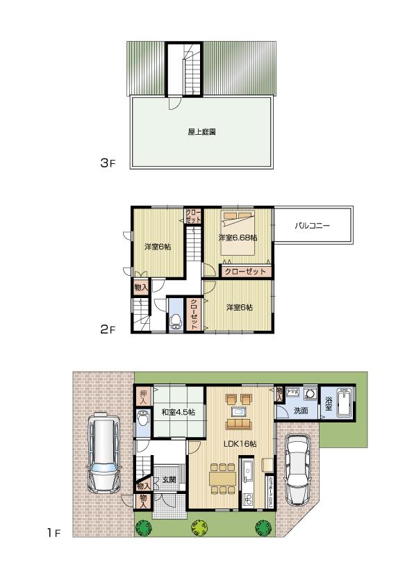 Floor plan. 27,800,000 yen, 4LDK, Land area 95.98 sq m , Building area 100.98 sq m