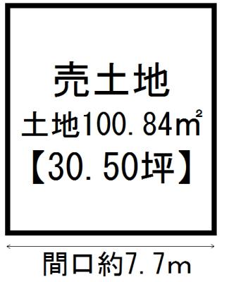 Compartment figure. Land price 9.8 million yen, Land area 100.84 sq m