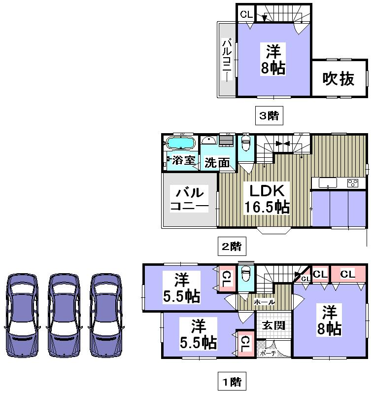Floor plan. 23.8 million yen, 4LDK, Land area 128.36 sq m , Building area 100.61 sq m