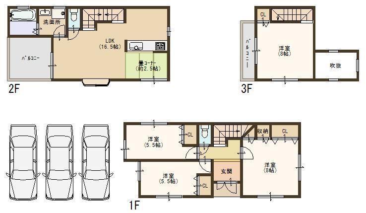 Floor plan. 23.8 million yen, 4LDK, Land area 128.36 sq m , Building area 100.61 sq m floor plan here