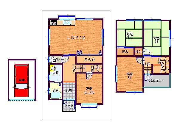 Floor plan. 10.9 million yen, 4LDK, Land area 56.98 sq m , Building area 86.26 sq m