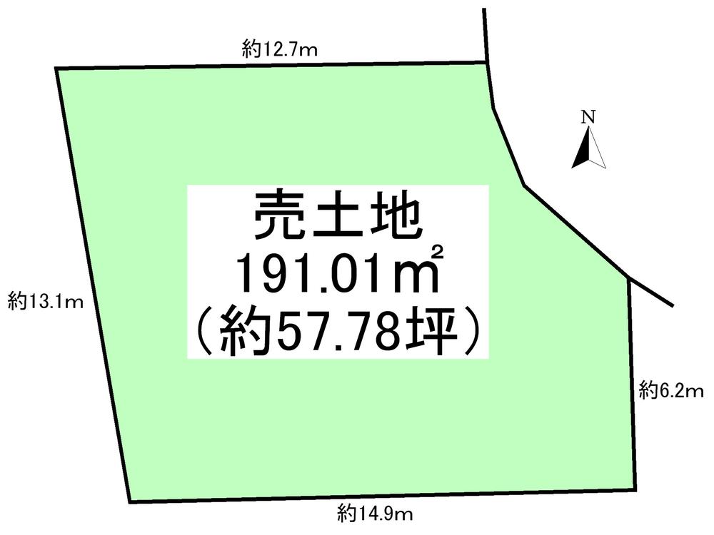 Compartment figure. Land price 26,800,000 yen, Land area 191.01 sq m
