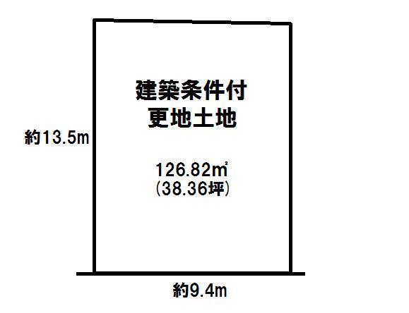 Compartment figure. Land price 19,800,000 yen, Land area 126.82 sq m compartment view here