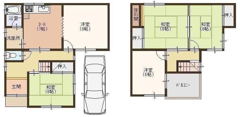 Floor plan. 15.9 million yen, 5DK, Land area 90.25 sq m , Building area 93.96 sq m floor plan here