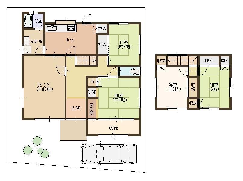 Floor plan. 29,800,000 yen, 4LDK, Land area 183.26 sq m , Building area 115.58 sq m floor plan here