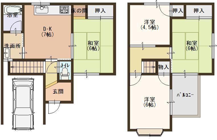 Floor plan. 9,480,000 yen, 4DK, Land area 60.02 sq m , Building area 68.04 sq m floor plan here