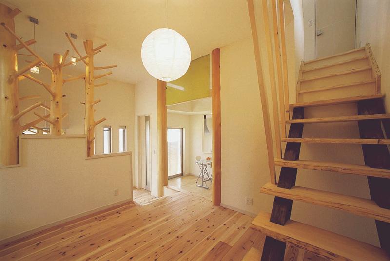 Other introspection. Abundantly used to and stairs part of the solid wood to strip, Hiroshi was also incorporated some. (Our enforcement example)